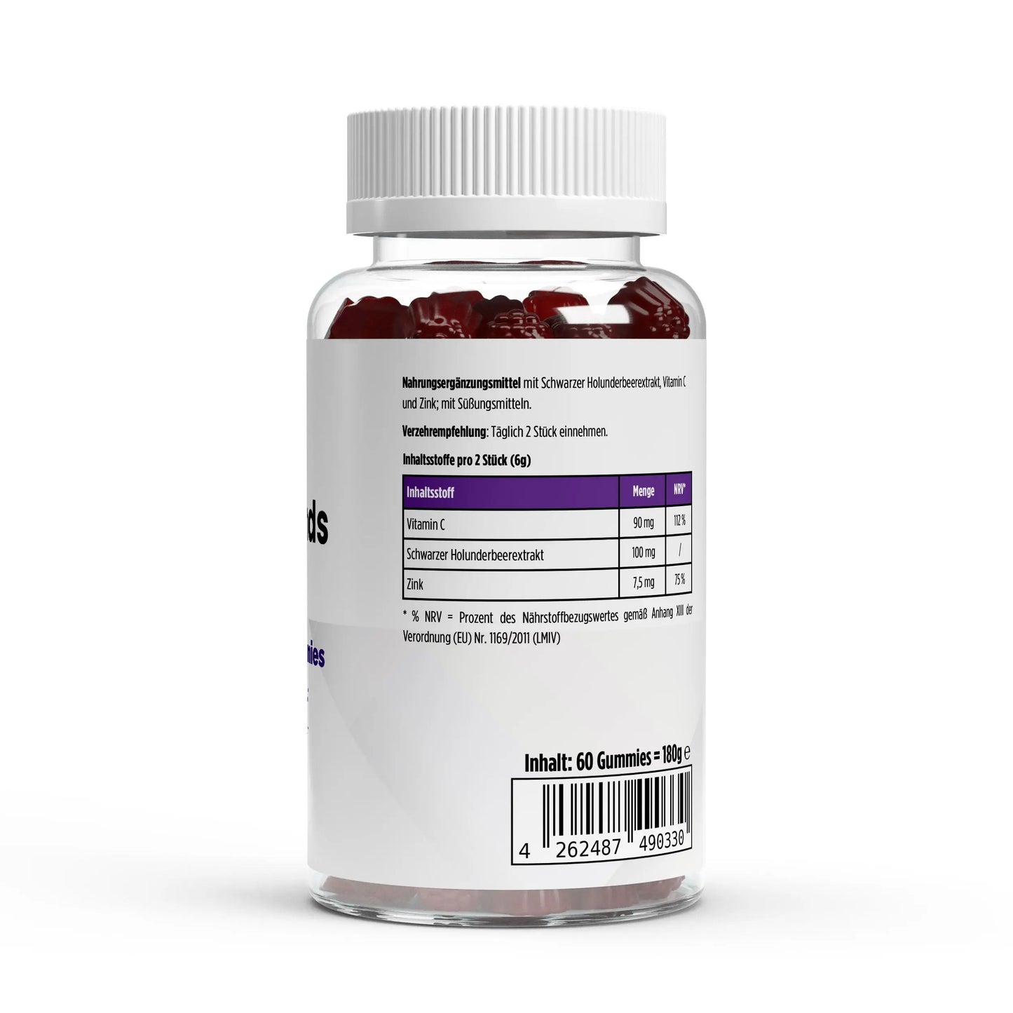 Holundergummis Holunderbeere + Vitamin C + Zink Gummies - 60 Stk. ChanceToBrand