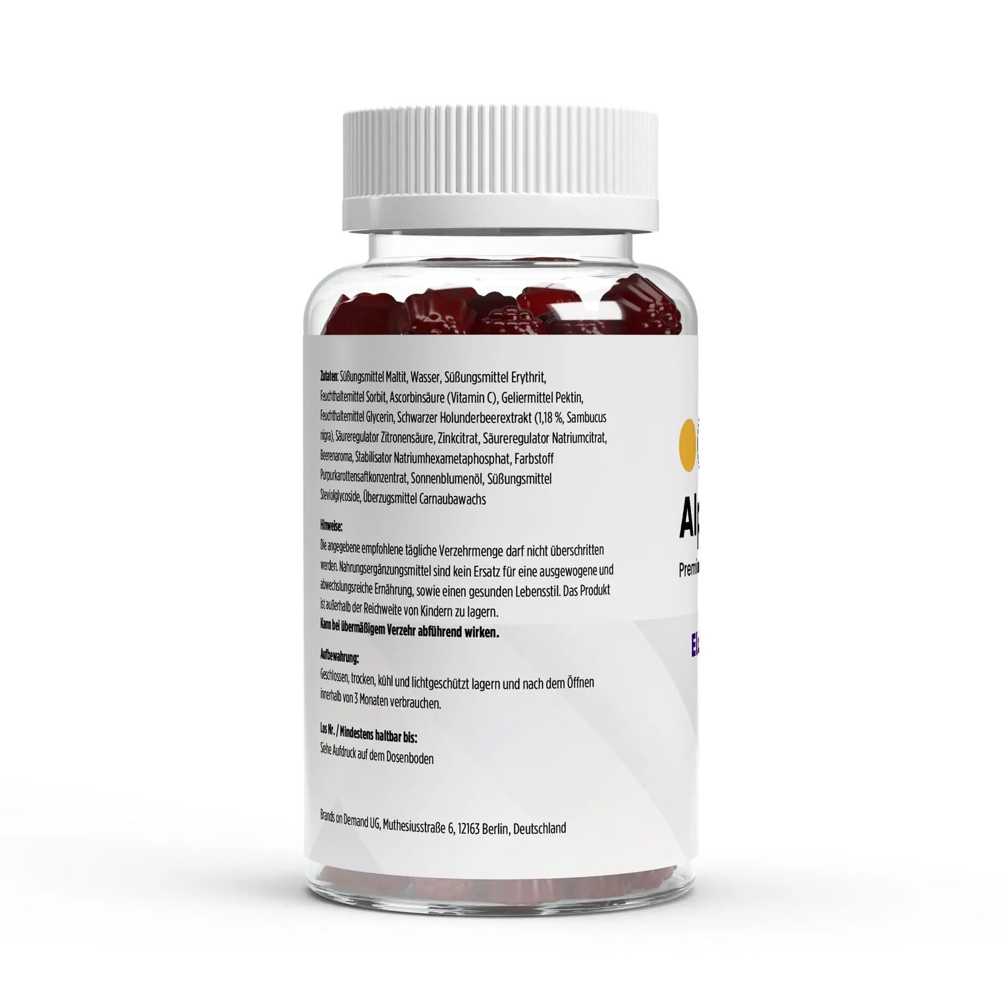 Holundergummis Holunderbeere + Vitamin C + Zink Gummies - 60 Stk. ChanceToBrand