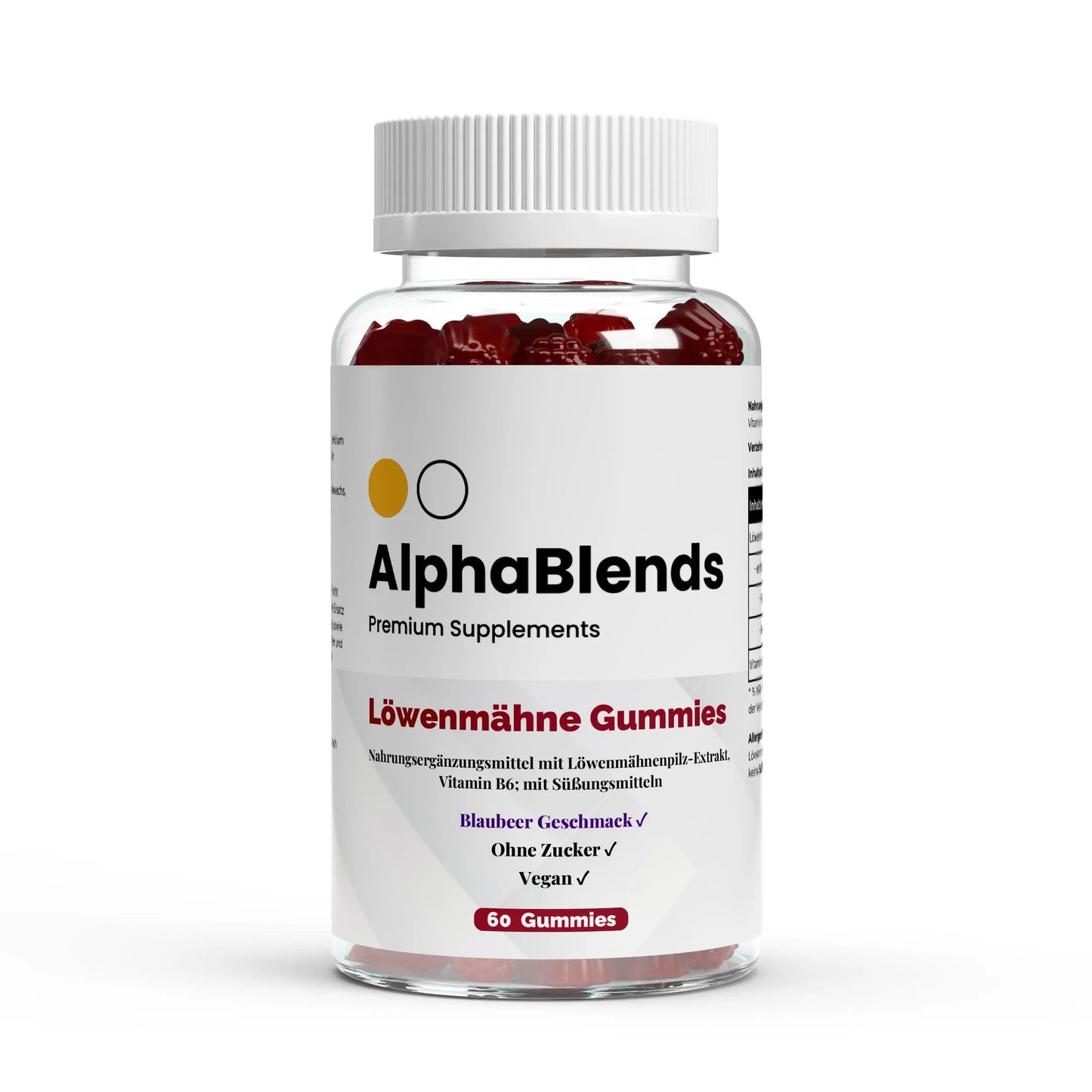 Löwenmähne + Vitamin-B6-Gummis - 60 Stk. ChanceToBrand
