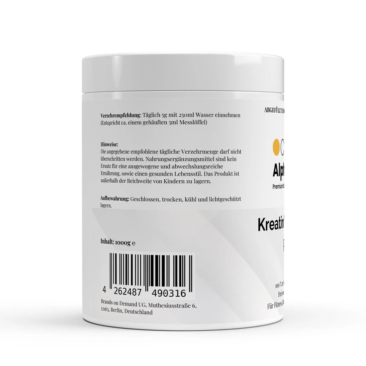 Kreatin-Monohydrat - 1000 g ChanceToBrand