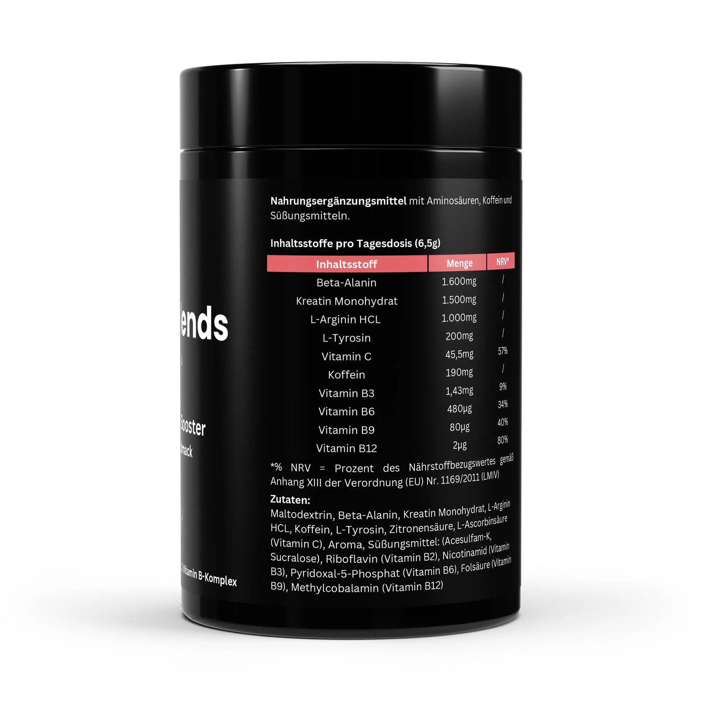 Pre-Workout Booster Himbeere - 520g ChanceToBrand