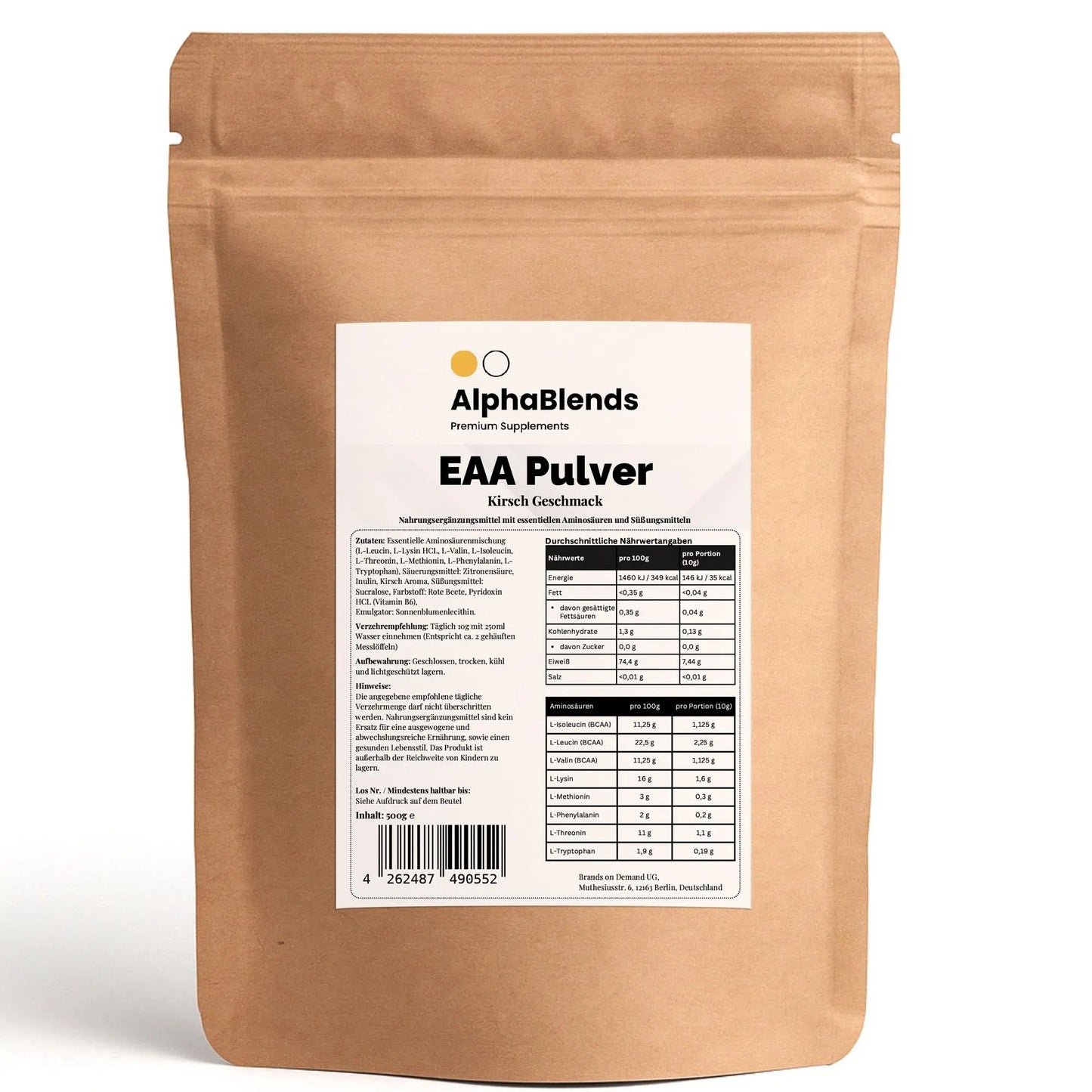 EAA (Essentielle Aminosäuren) Kirsche - 500g ChanceToBrand