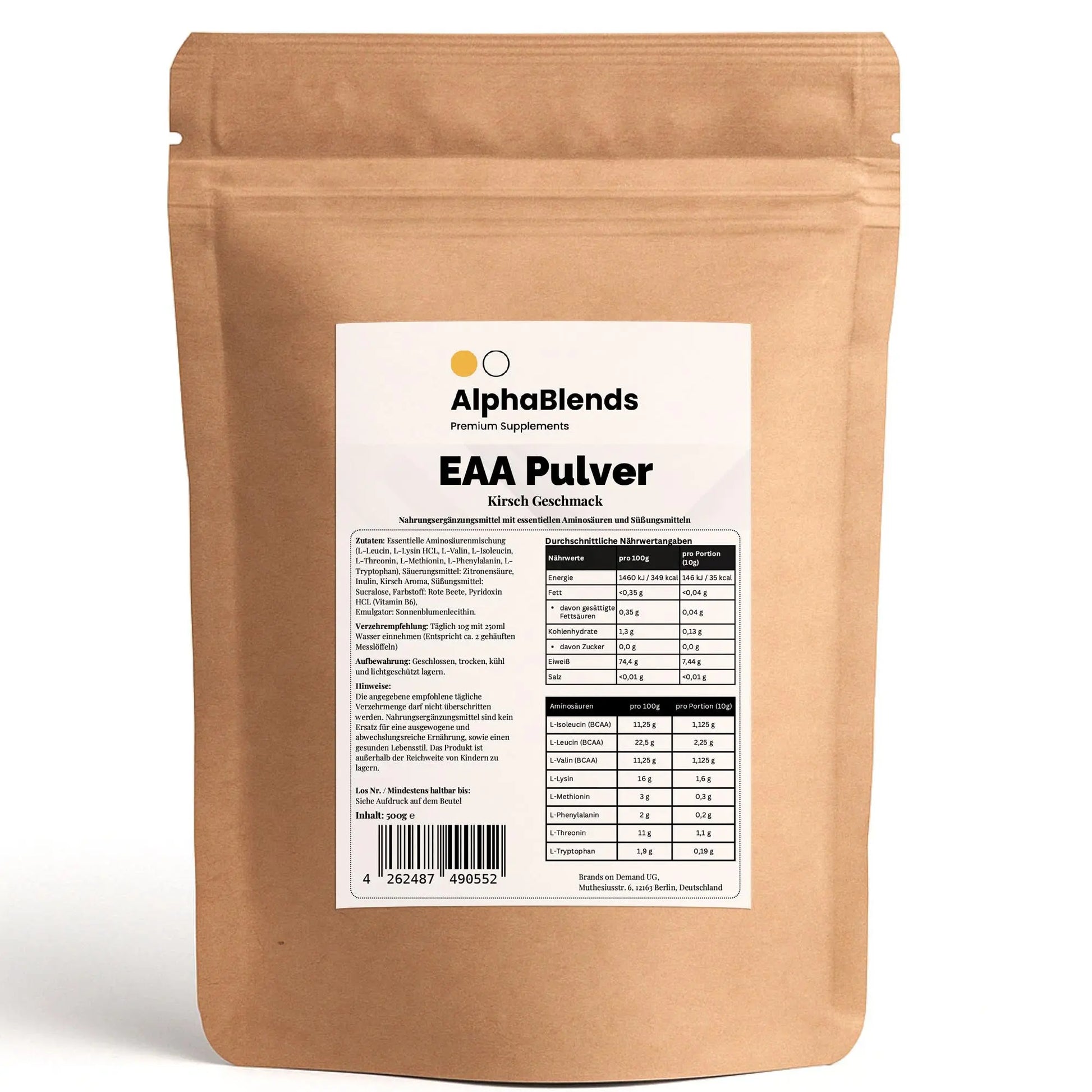 EAA (Essentielle Aminosäuren) Kirsche - 500g ChanceToBrand