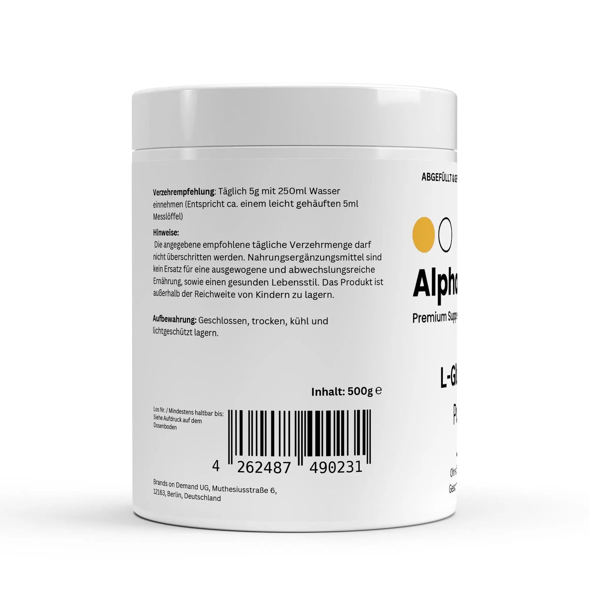 L-Glutamin Pulver - 500g ChanceToBrand