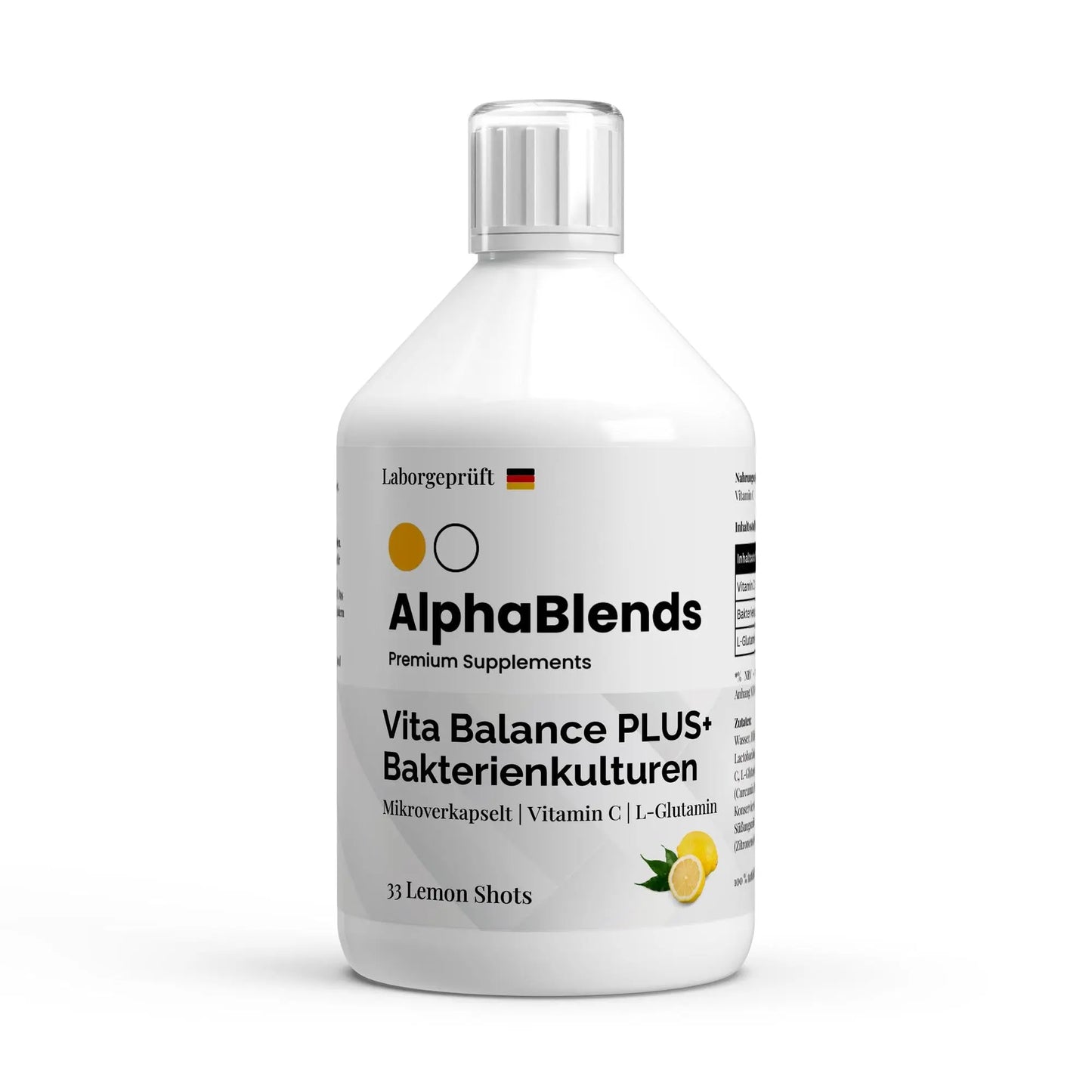 Vita Balance PLUS+ Probiotika-Mix - Mikrokapsel - Zitrone - 500ml ChanceToBrand
