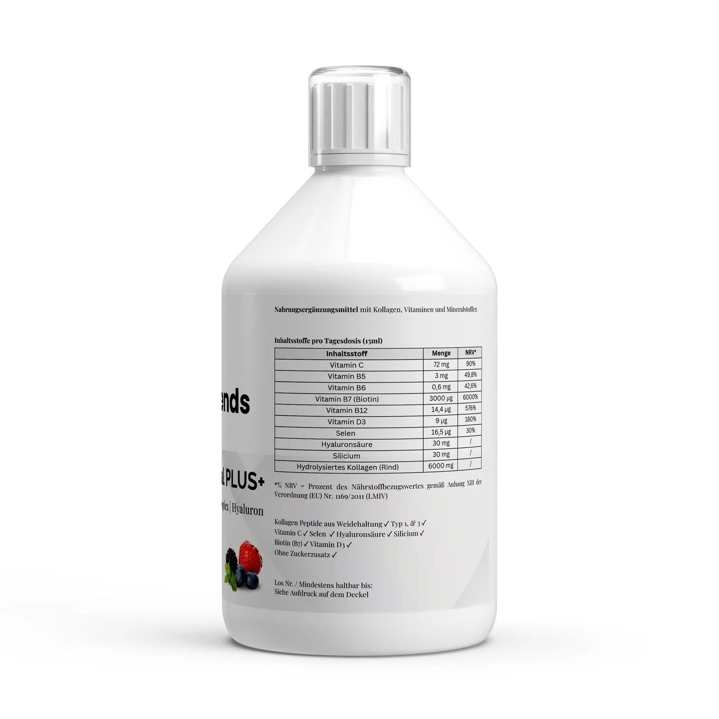 Kollagen Vital PLUS + Shots - Waldbeere - 500ml ChanceToBrand