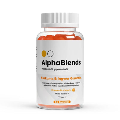 Kurkuma + Ingwer + Schwarzer Pfeffer Gummies - 60 Stk. - AlphaBlends
