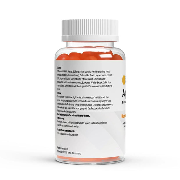 Kurkuma + Ingwer + Schwarzer Pfeffer Gummies - 60 Stk. - AlphaBlends