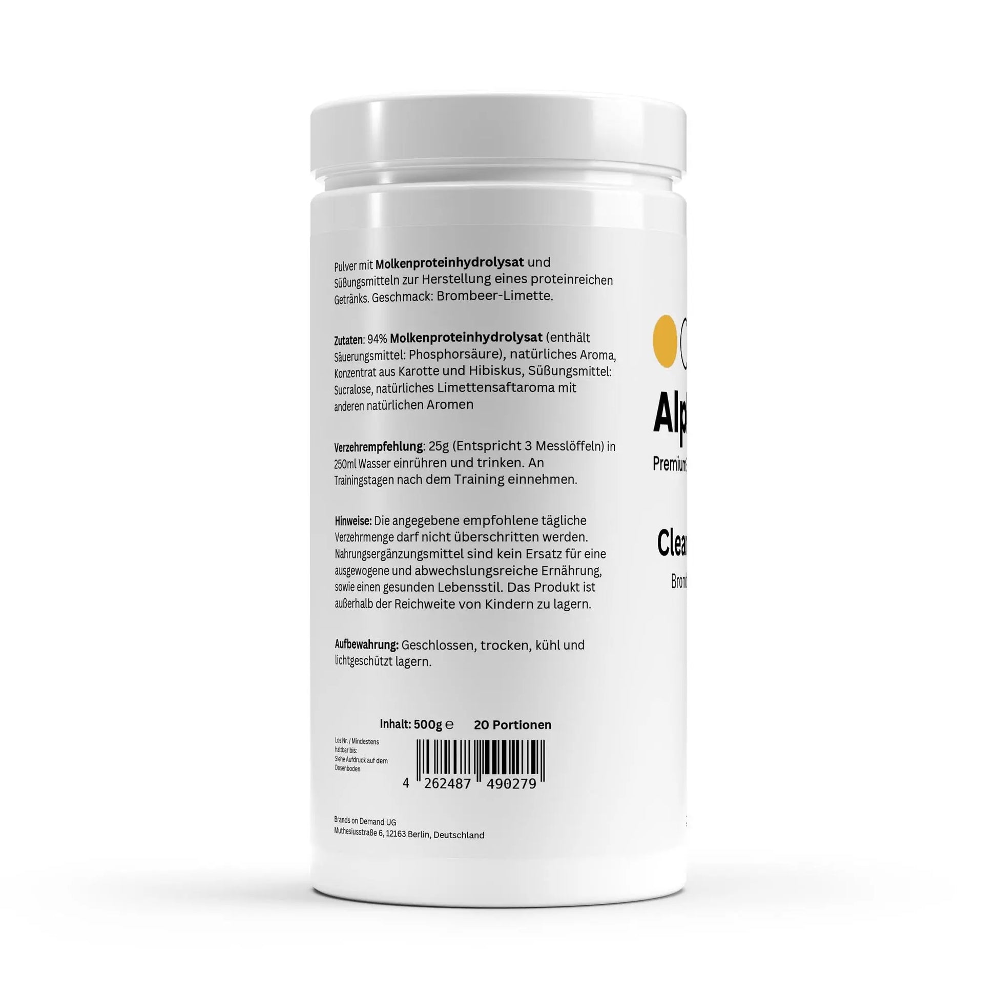 Clear Whey Protein Brombeere-Limette - 500g ChanceToBrand